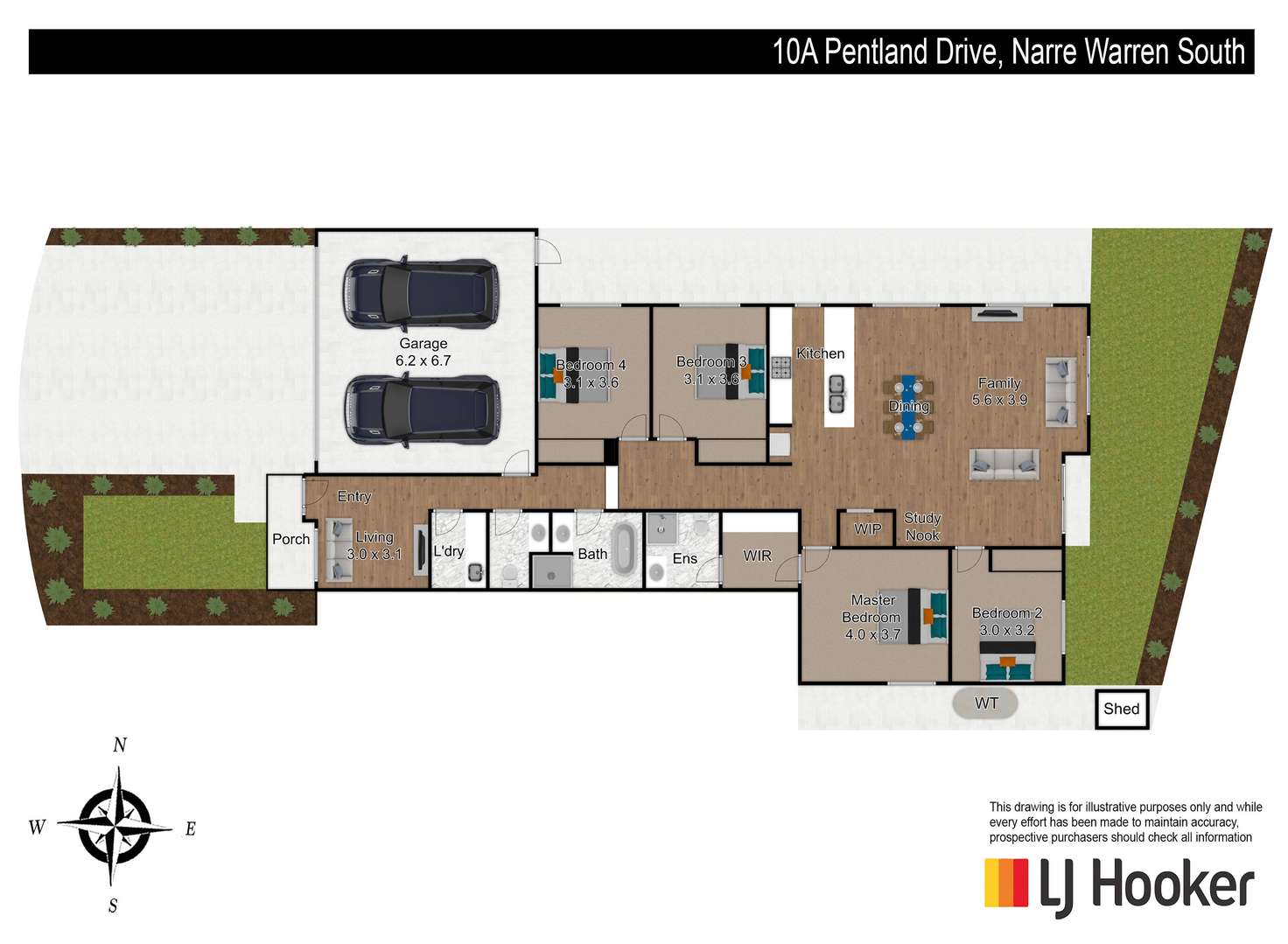 Floorplan of Homely house listing, 10A Pentland Drive, Narre Warren VIC 3805
