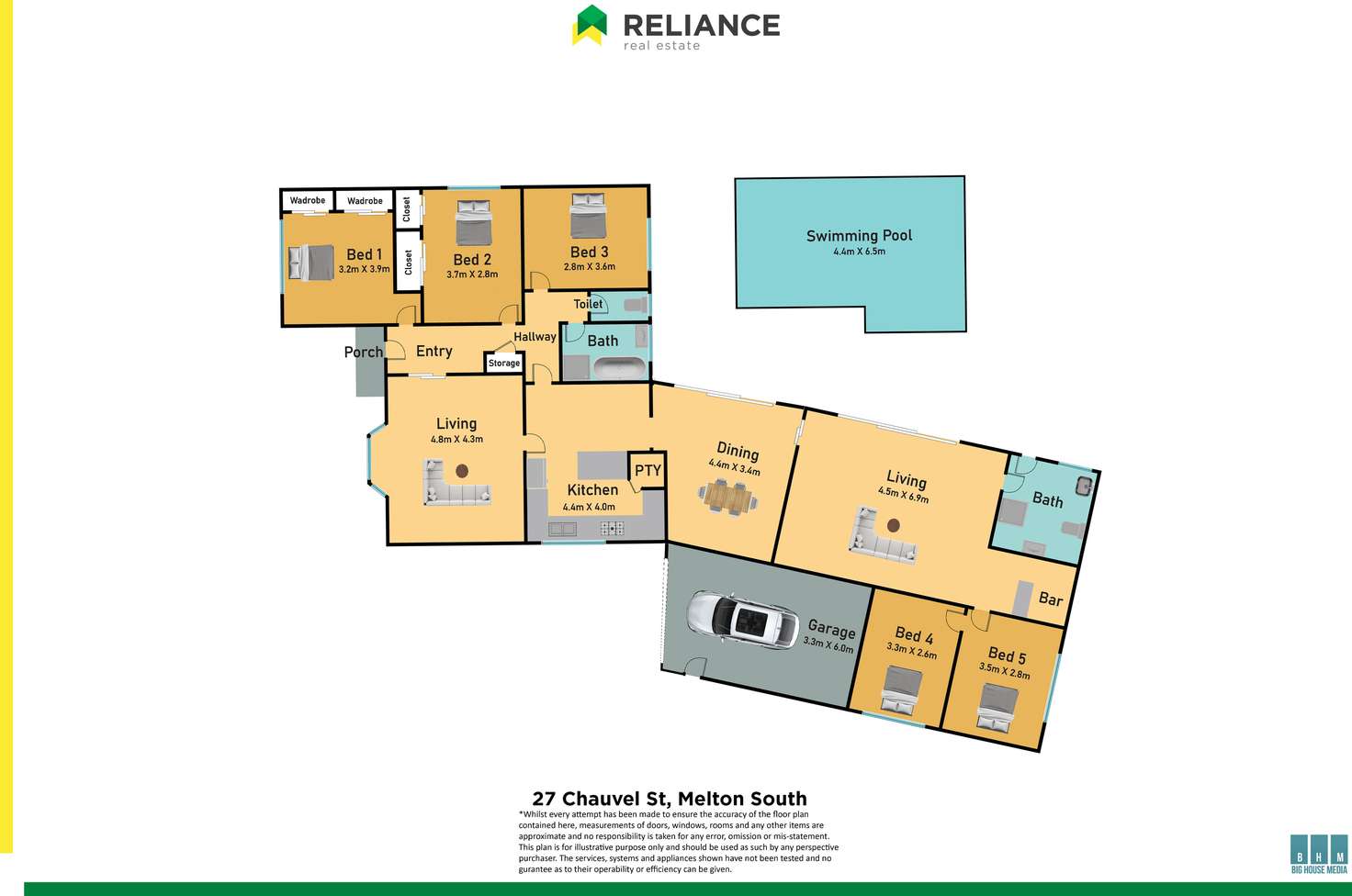 Floorplan of Homely house listing, 27 Chauvel Street, Melton South VIC 3338