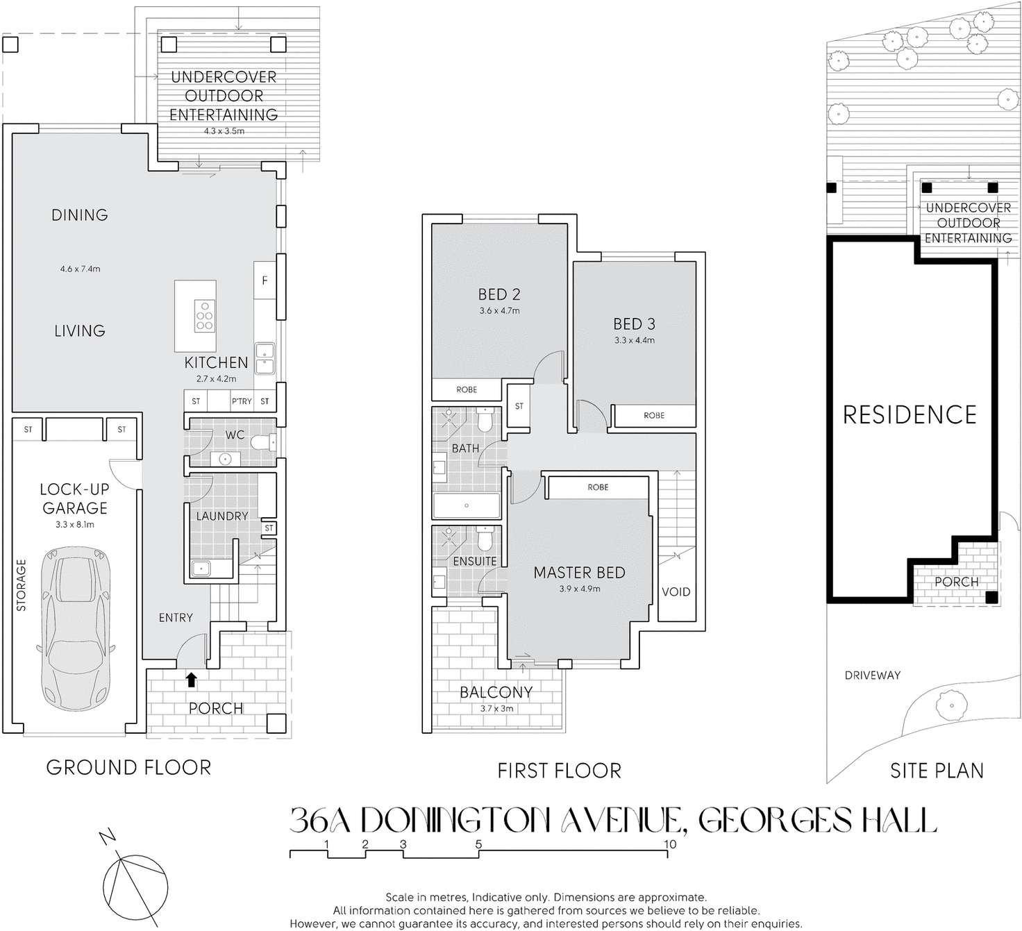 Floorplan of Homely semiDetached listing, 36A Donington Avenue, Georges Hall NSW 2198