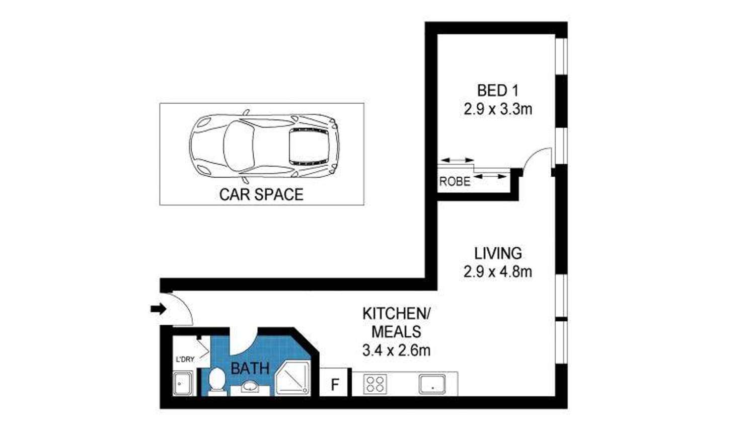 Floorplan of Homely apartment listing, 1604/594 St Kilda Road, Melbourne VIC 3004