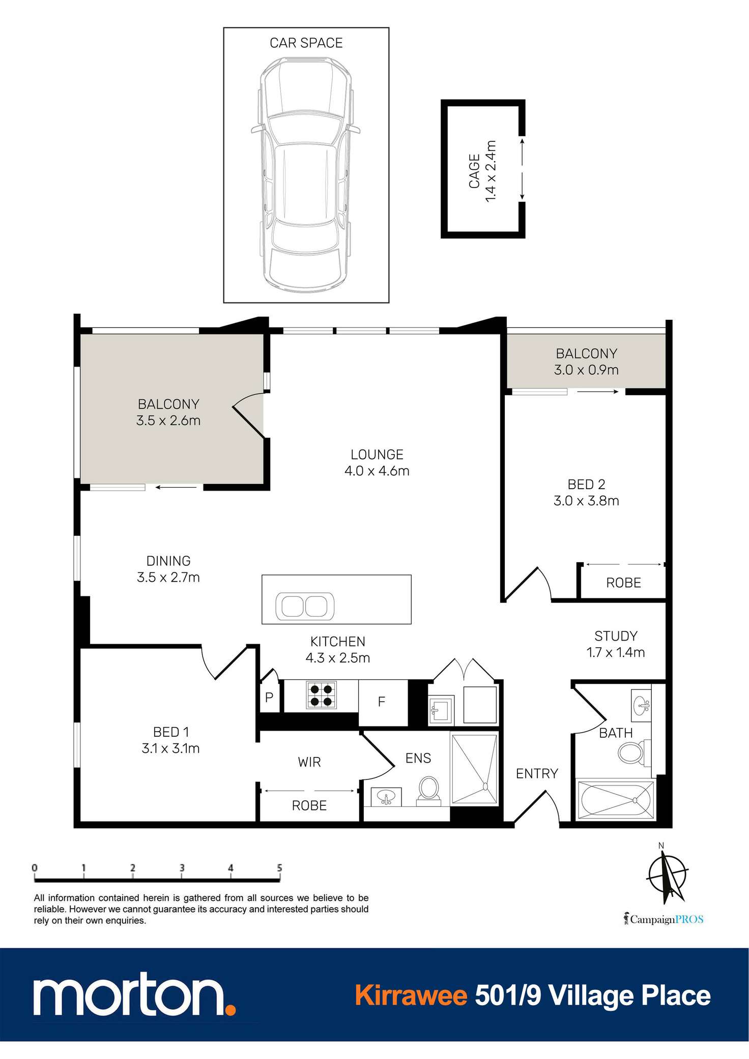 Floorplan of Homely apartment listing, 501/9 Village Place, Kirrawee NSW 2232