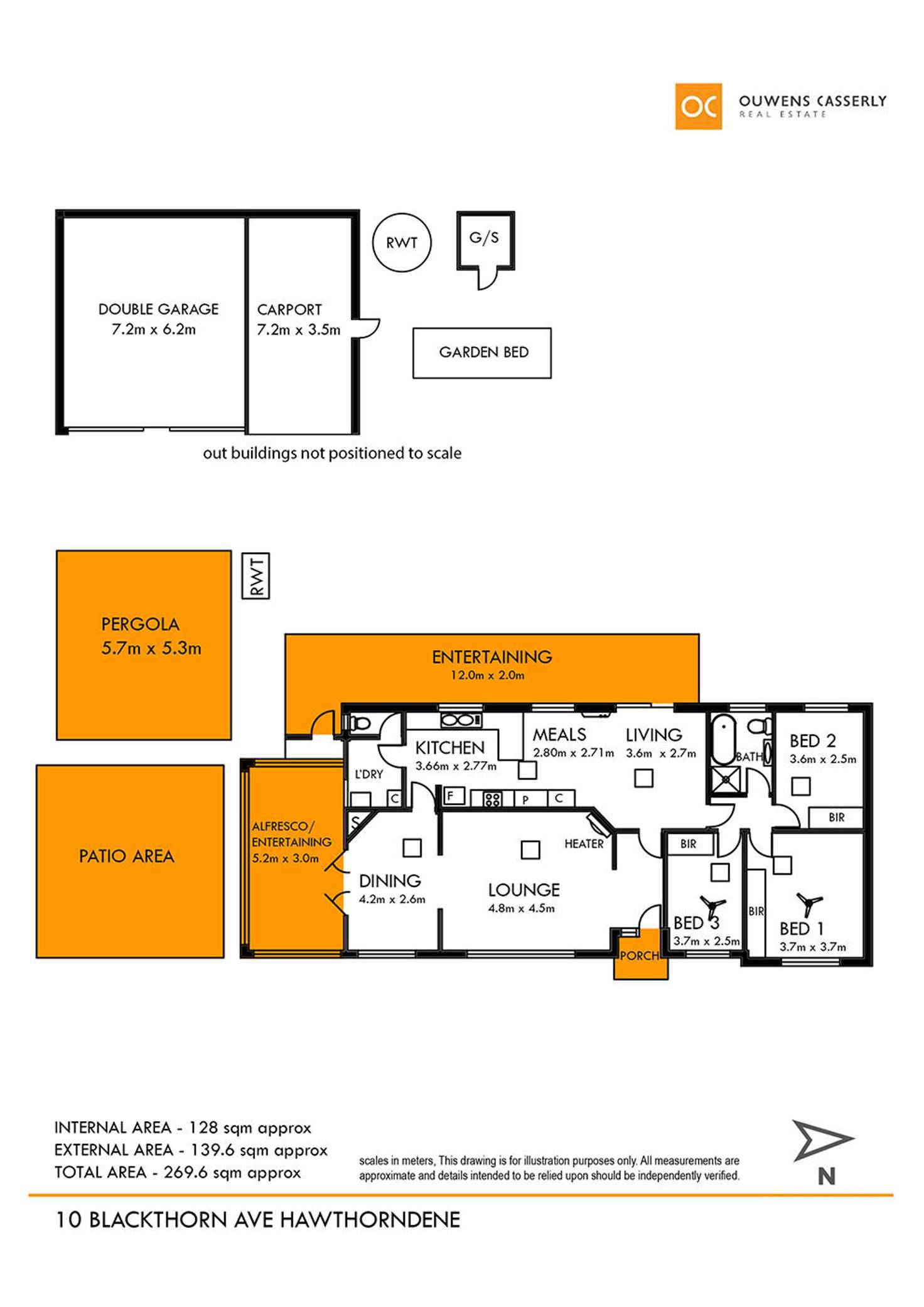 Floorplan of Homely house listing, 10 Blackthorn Avenue, Hawthorndene SA 5051