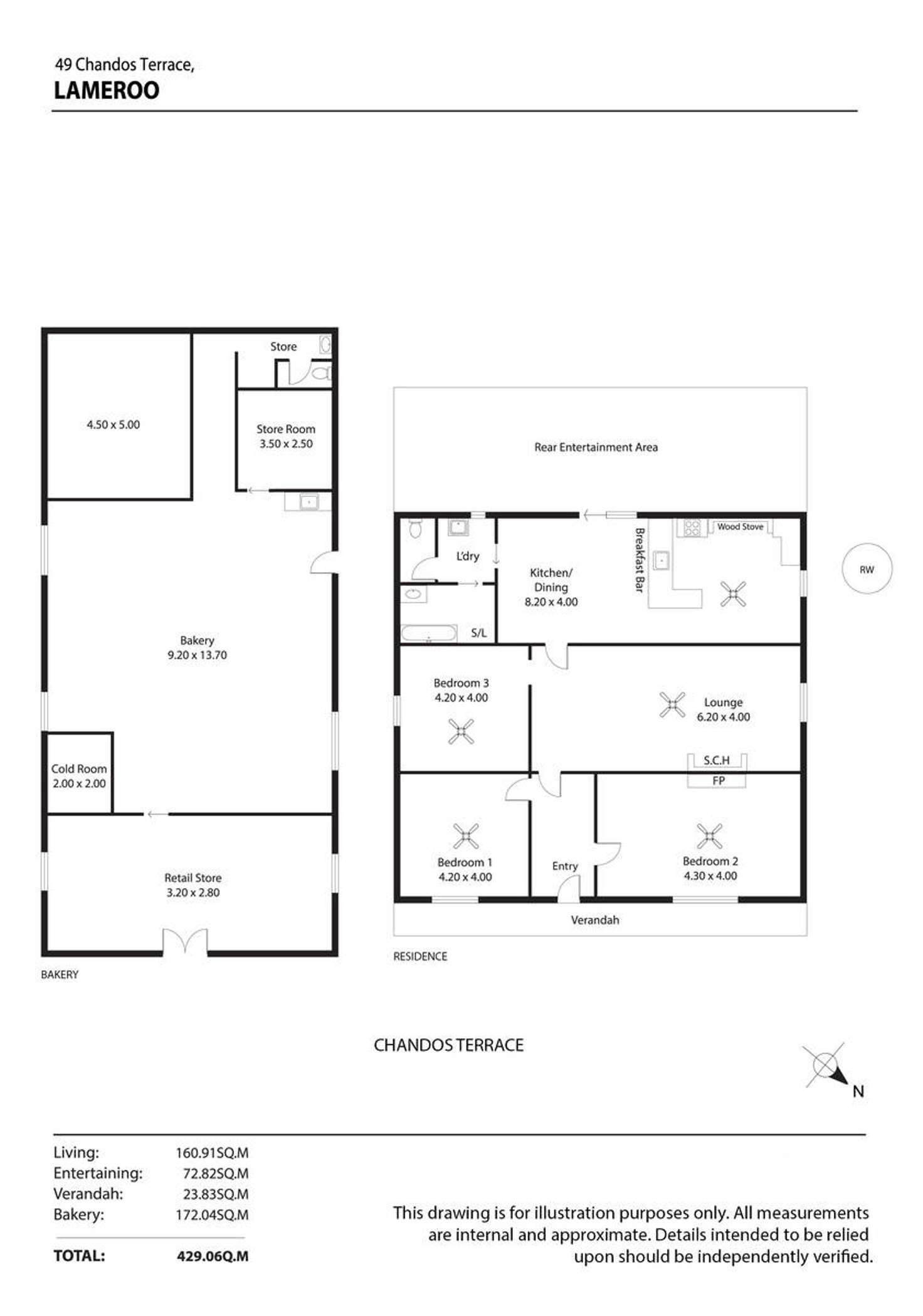 Floorplan of Homely house listing, 49 Chandos Terrace, Lameroo SA 5302