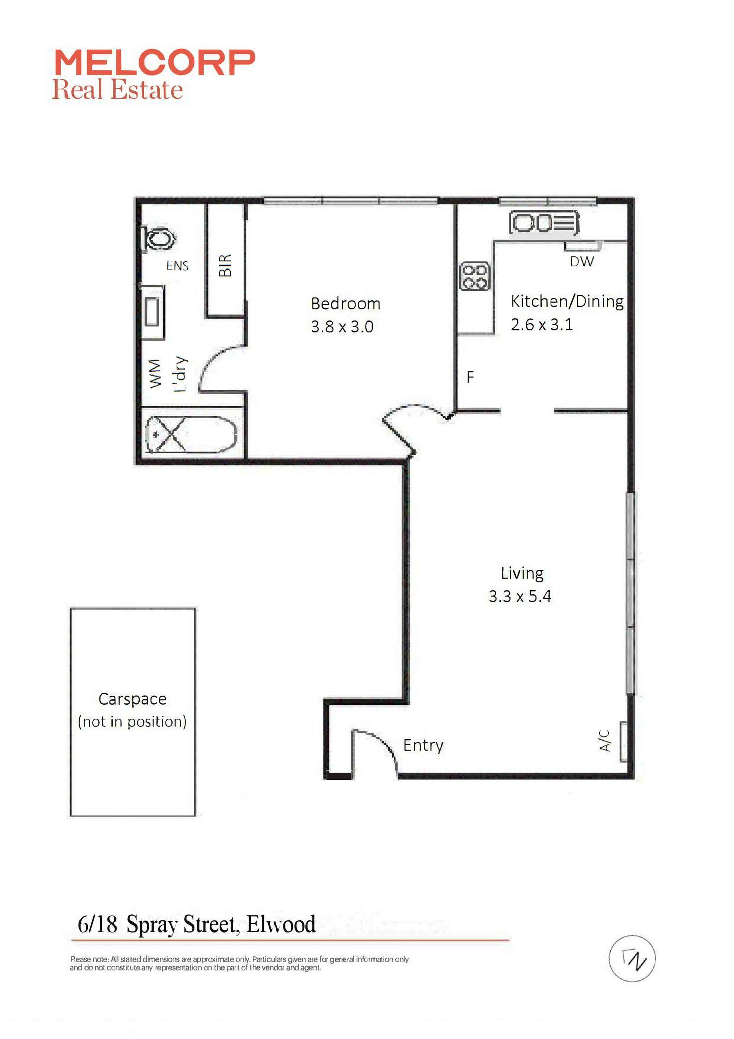 Floorplan of Homely apartment listing, 6/18 Spray Street, Elwood VIC 3184