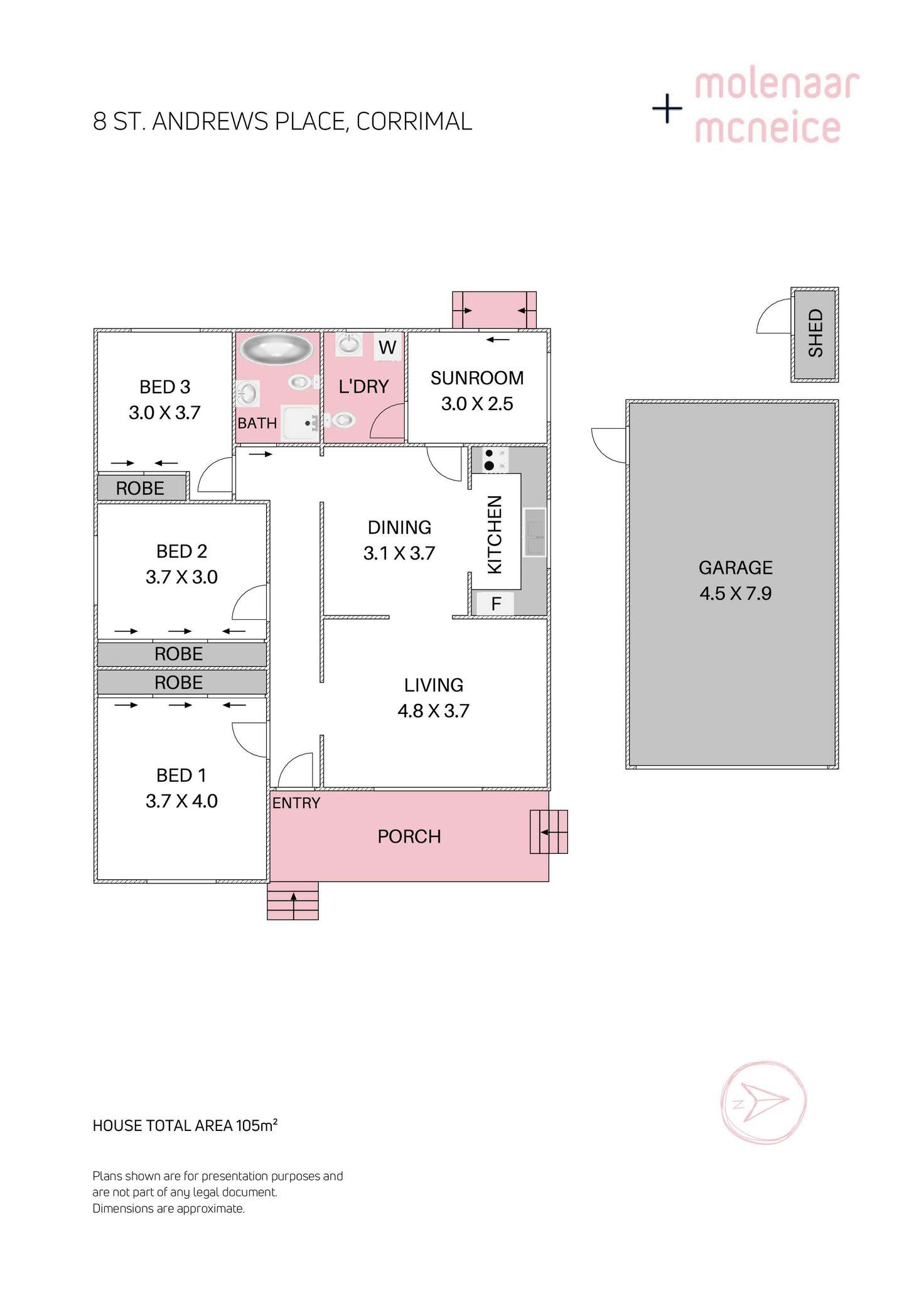 Floorplan of Homely house listing, 8 St Andrews Place, Corrimal NSW 2518