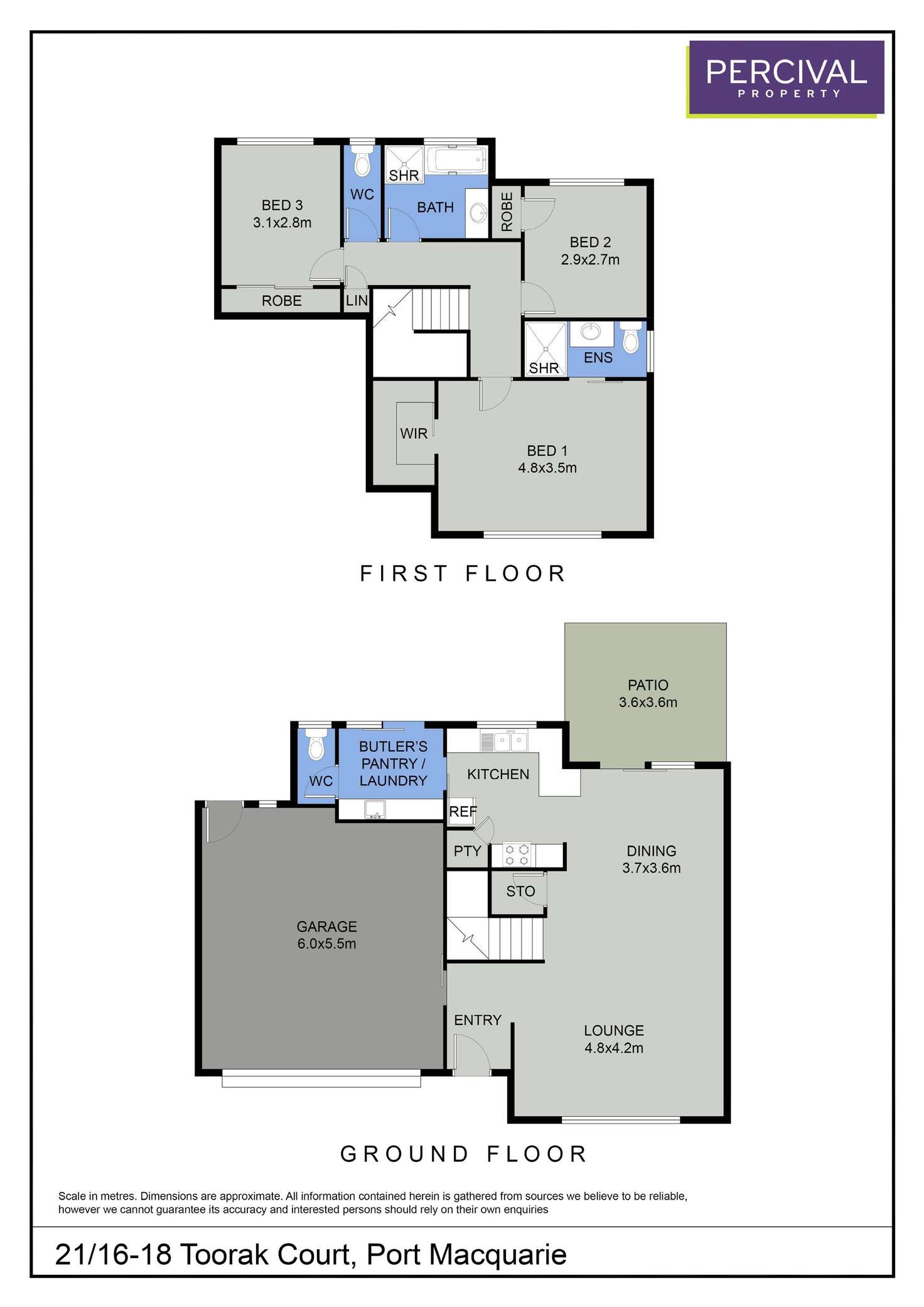 Floorplan of Homely townhouse listing, 21/16-18 Toorak Court, Port Macquarie NSW 2444