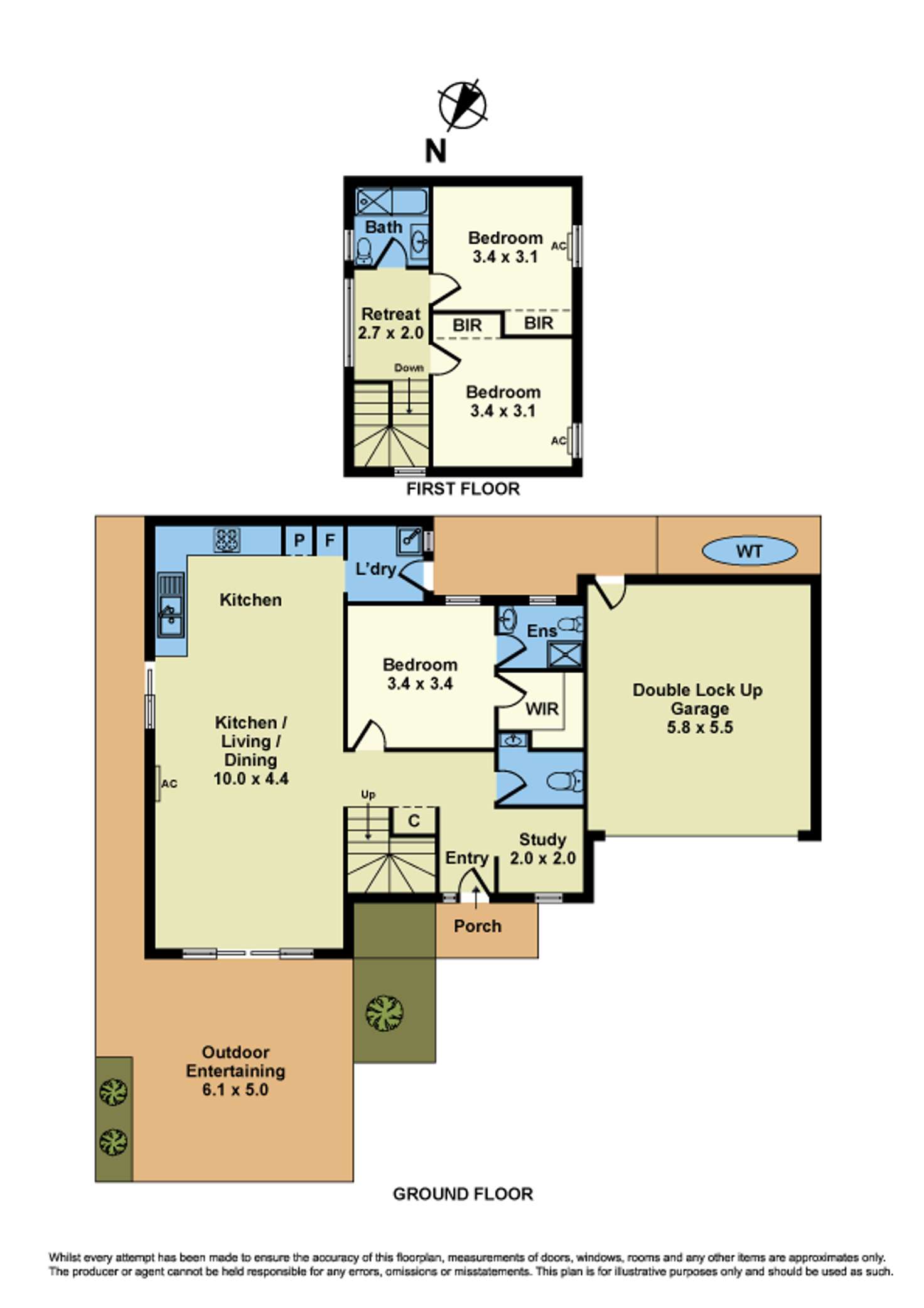 Floorplan of Homely townhouse listing, 3/2 Dubbo Street, Albion VIC 3020