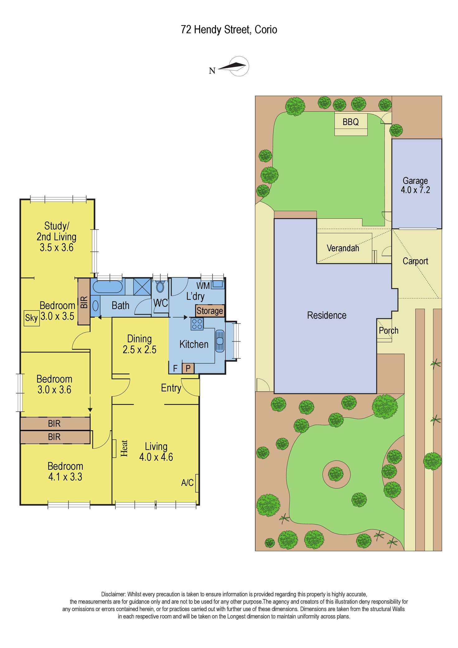 Floorplan of Homely house listing, 72 Hendy Street, Corio VIC 3214