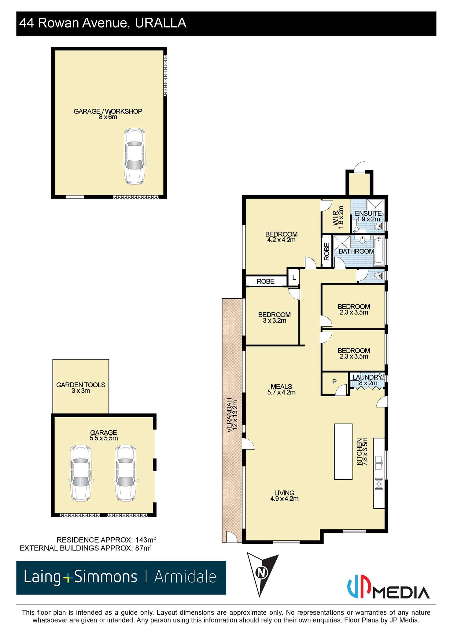 Floorplan of Homely house listing, 44 Rowan Avenue, Uralla NSW 2358