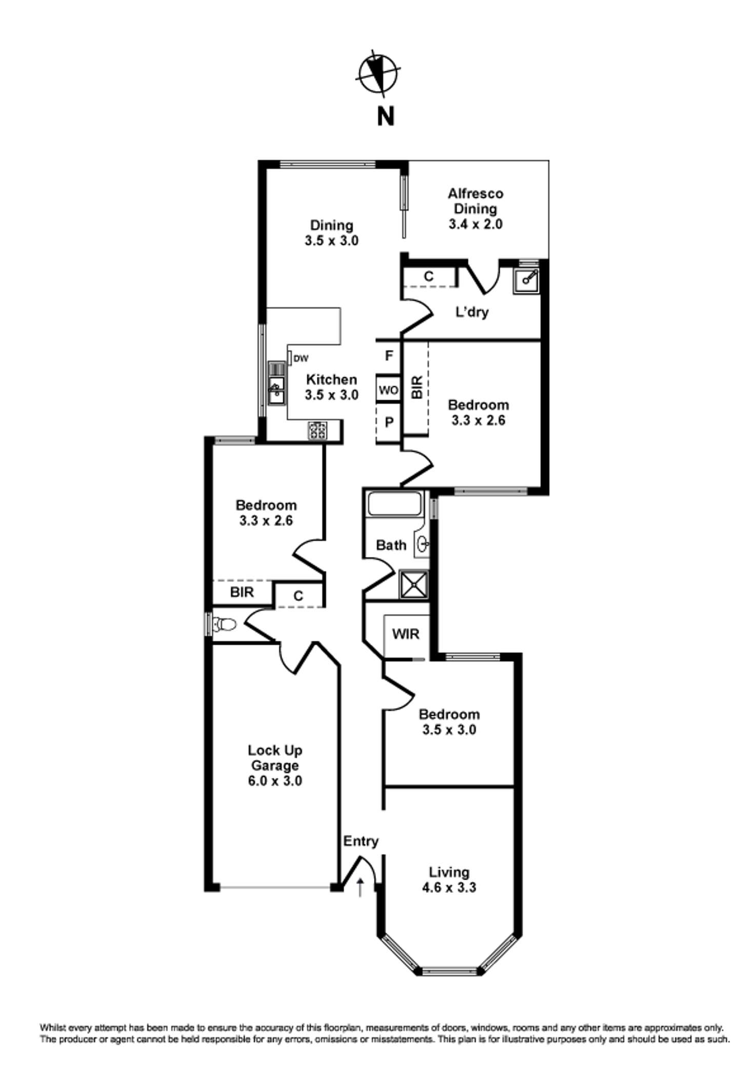 Floorplan of Homely unit listing, 1/3 May Avenue, Altona Meadows VIC 3028