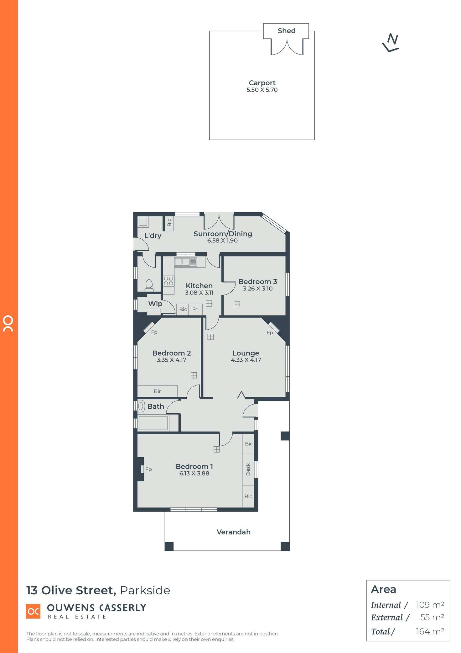 Floorplan of Homely house listing, 13 Olive Street, Parkside SA 5063