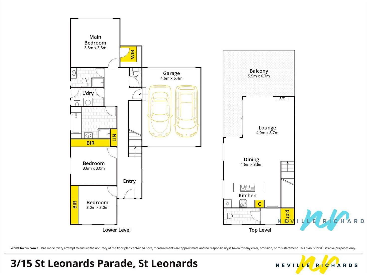 Floorplan of Homely townhouse listing, 3/15 St Leonards Parade, St Leonards VIC 3223