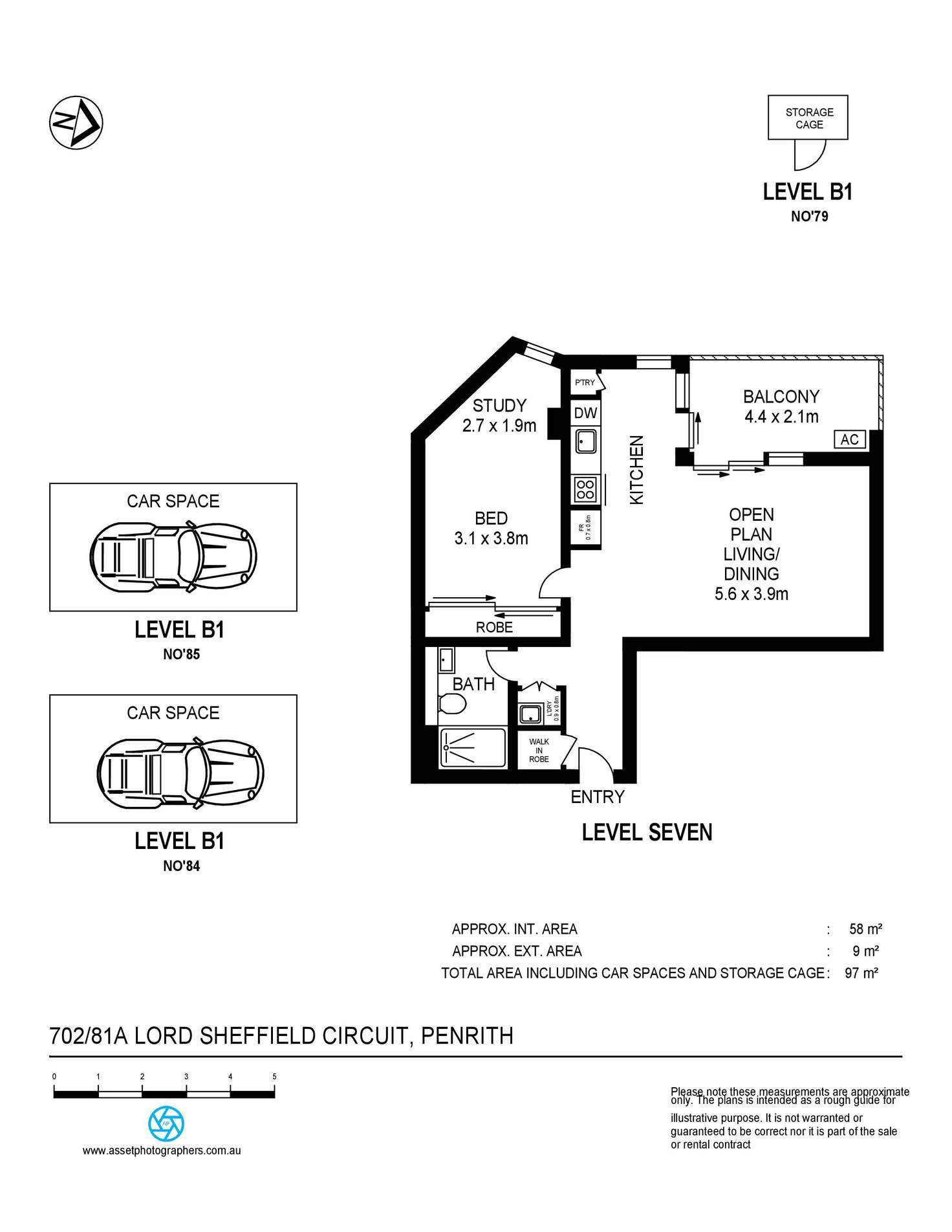 Floorplan of Homely apartment listing, 702/81A Lord Sheffield Circuit, Penrith NSW 2750