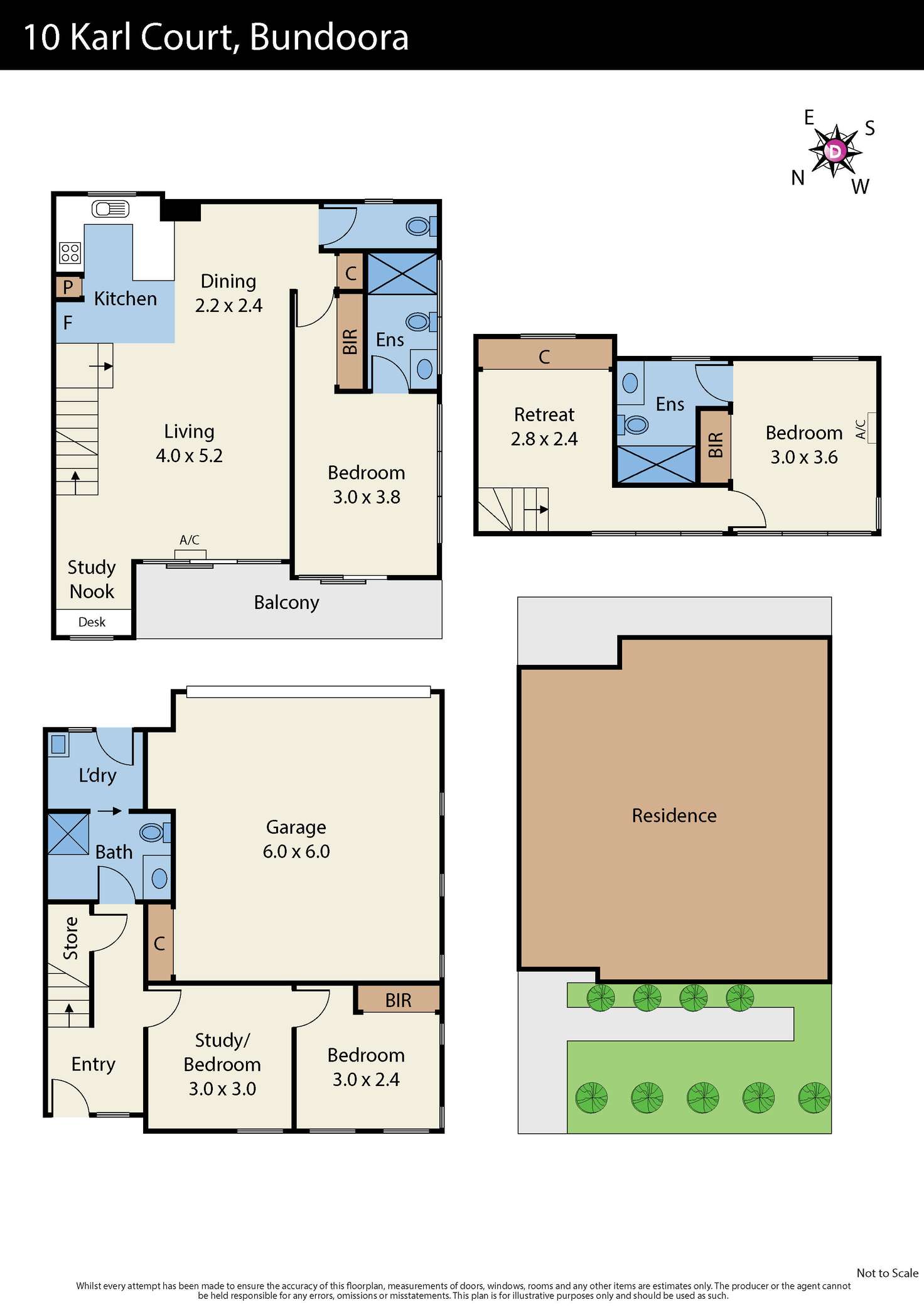 Floorplan of Homely house listing, 10 Karl Court, Bundoora VIC 3083