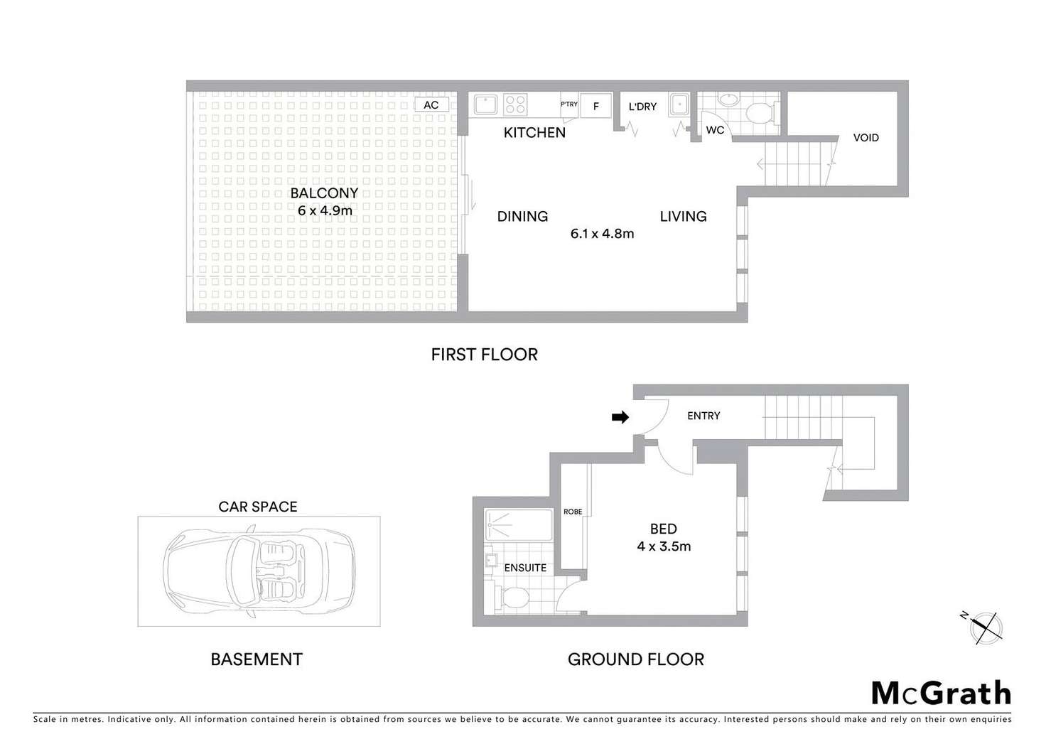 Floorplan of Homely unit listing, 4/45 Majura Avenue, Dickson ACT 2602