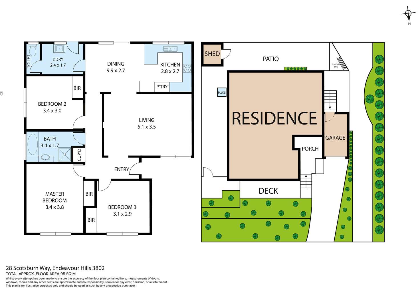 Floorplan of Homely house listing, 28 Scotsburn Way, Endeavour Hills VIC 3802