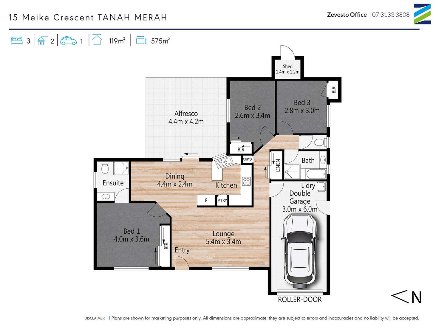 Floorplan of Homely house listing, 15 Meike Crescent, Tanah Merah QLD 4128