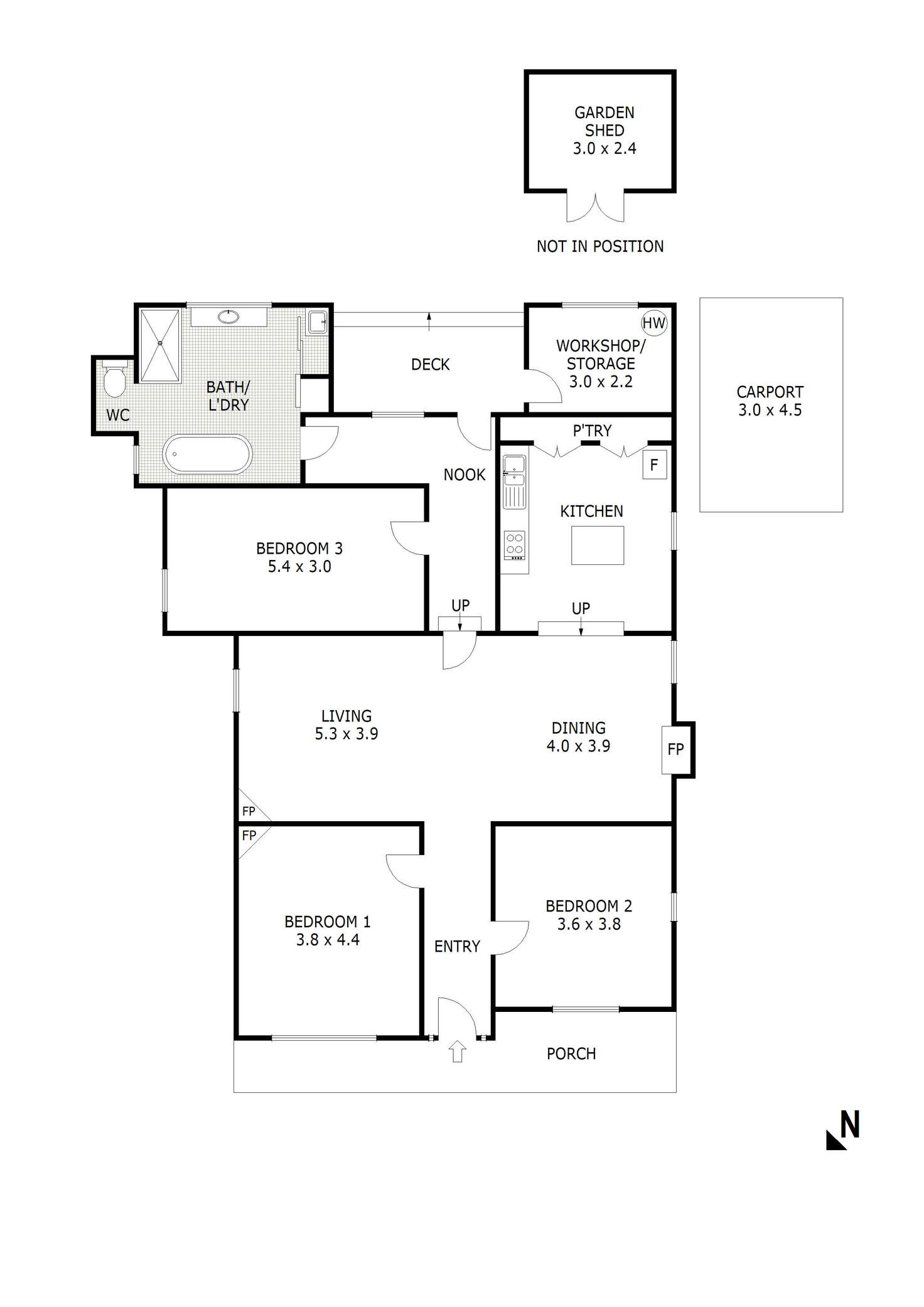 Floorplan of Homely house listing, 9 Reserve Street, Eaglehawk VIC 3556