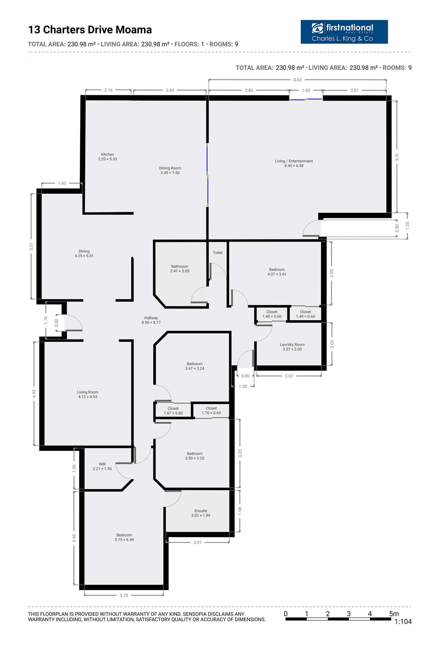 Floorplan of Homely house listing, 13 Charters Drive, Moama NSW 2731