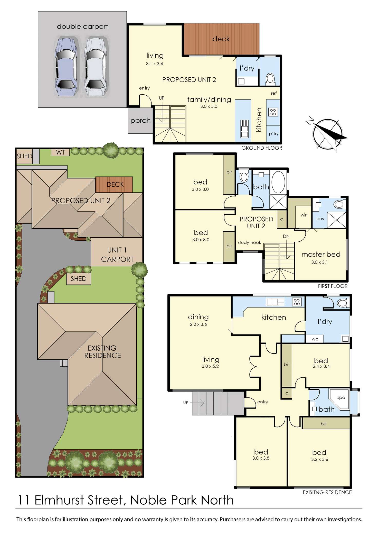Floorplan of Homely house listing, 11 Elmhurst Street, Noble Park North VIC 3174