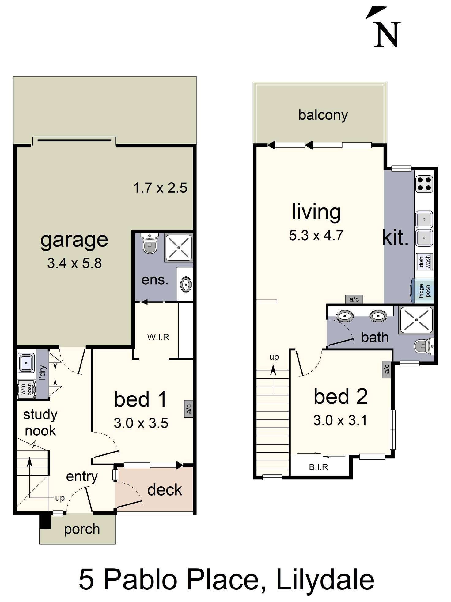 Floorplan of Homely townhouse listing, 5 Pablo Place, Lilydale VIC 3140