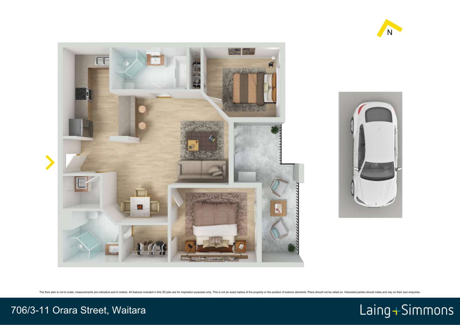 Floorplan of Homely unit listing, 706/3-11 Orara Street, Waitara NSW 2077