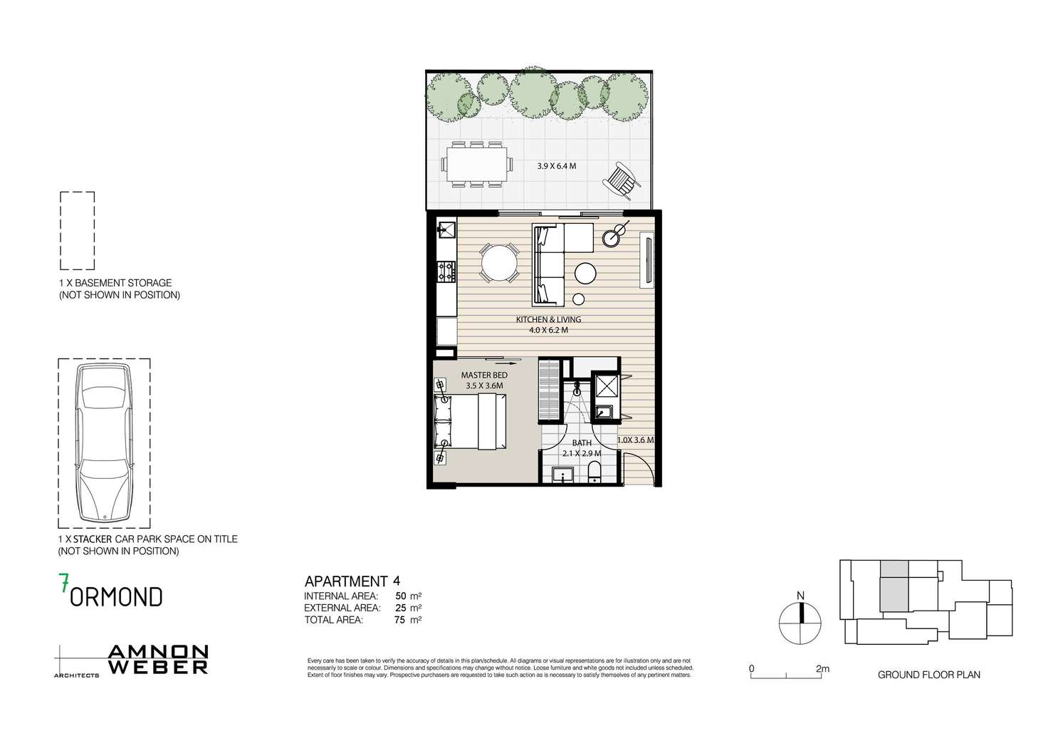Floorplan of Homely apartment listing, 4/7 Ormond Road, Ormond VIC 3204