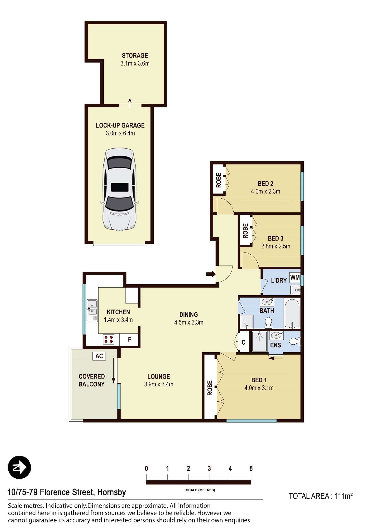 Floorplan of Homely apartment listing, 10/75-79 Florence Street, Hornsby NSW 2077