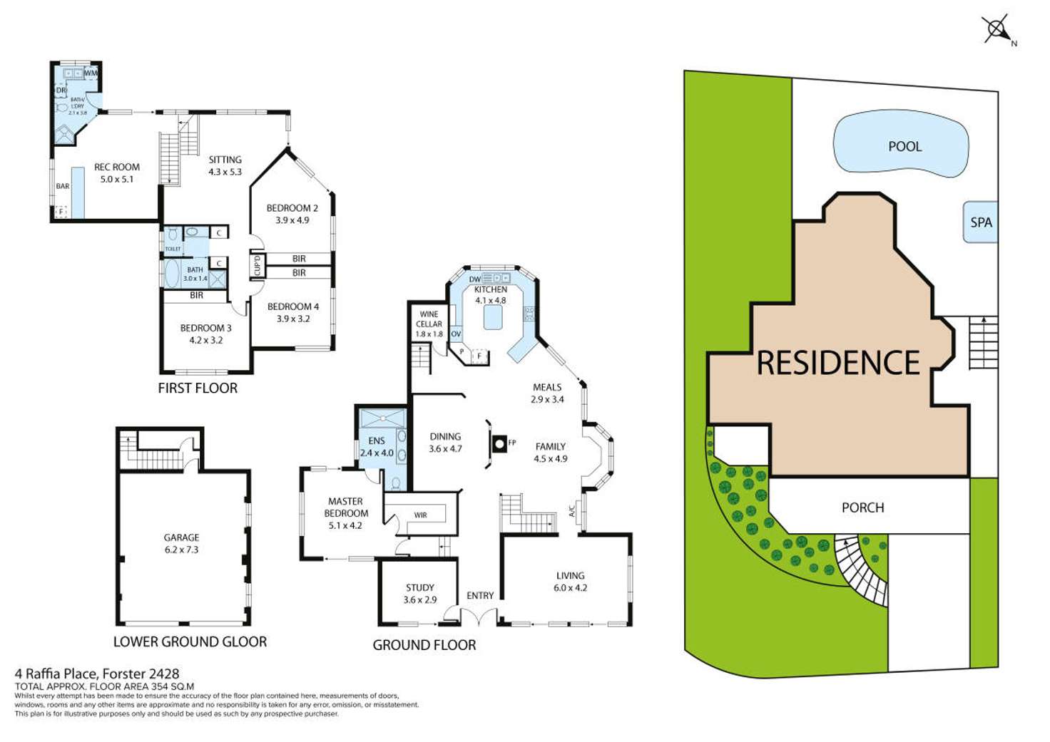 Floorplan of Homely house listing, 4 Raffia Place, Forster NSW 2428