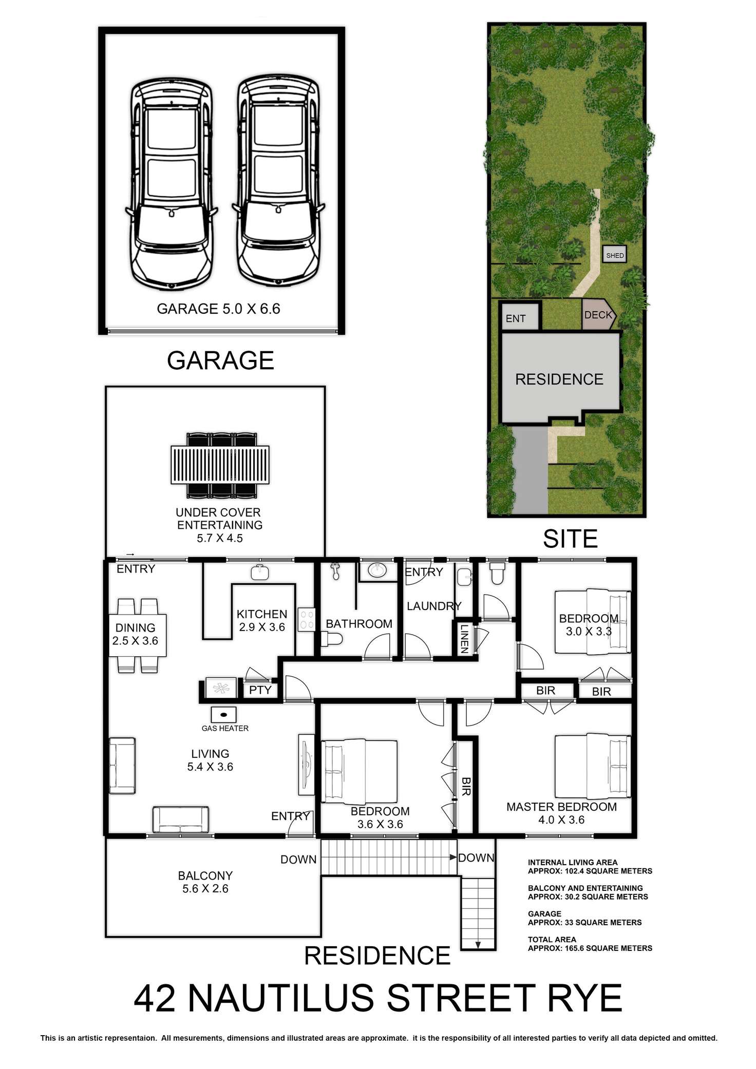 Floorplan of Homely house listing, 42 Nautilus Street, Rye VIC 3941