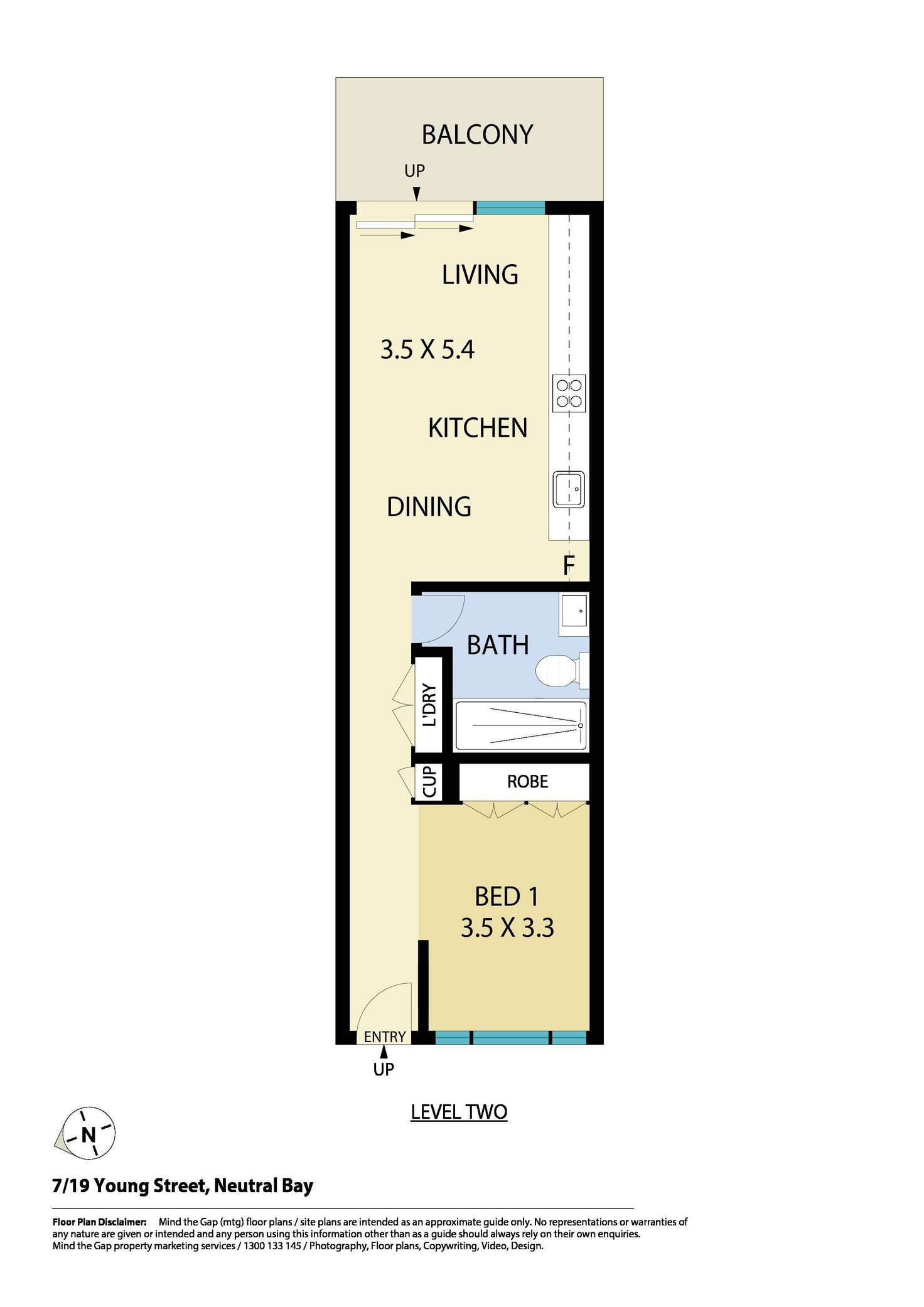 Floorplan of Homely apartment listing, 7/19 Young Street, Neutral Bay NSW 2089