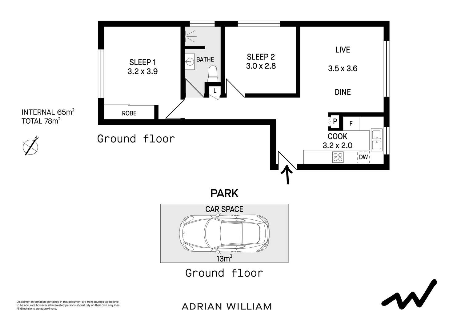 Floorplan of Homely apartment listing, 3/60 Arthur Street, Marrickville NSW 2204