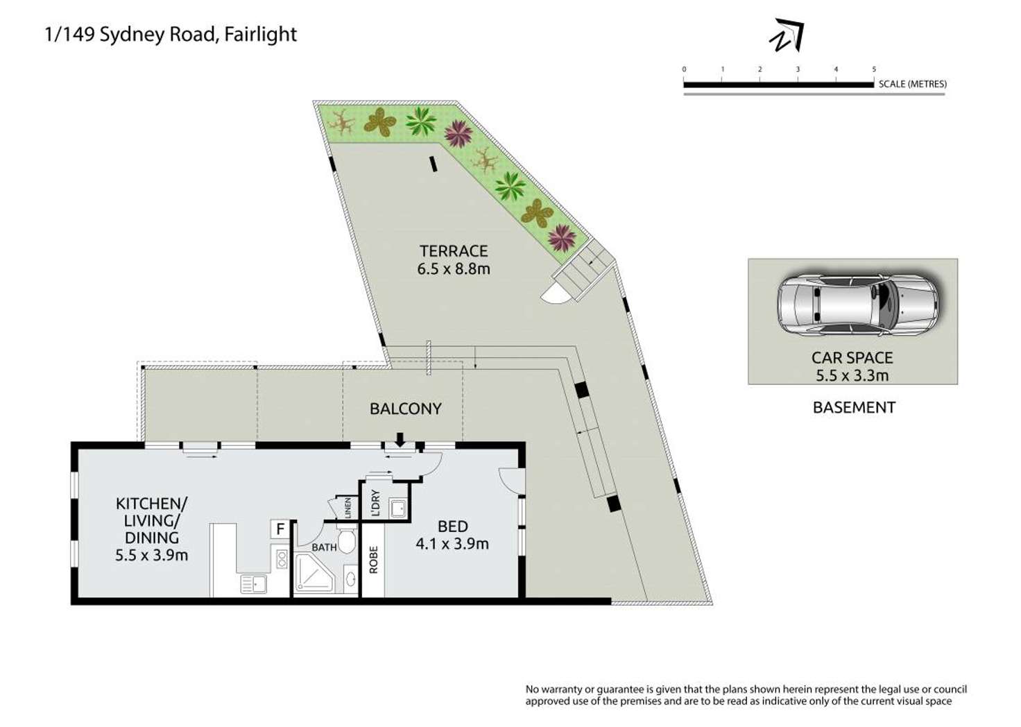 Floorplan of Homely apartment listing, 1/149-153 Sydney Road, Fairlight NSW 2094