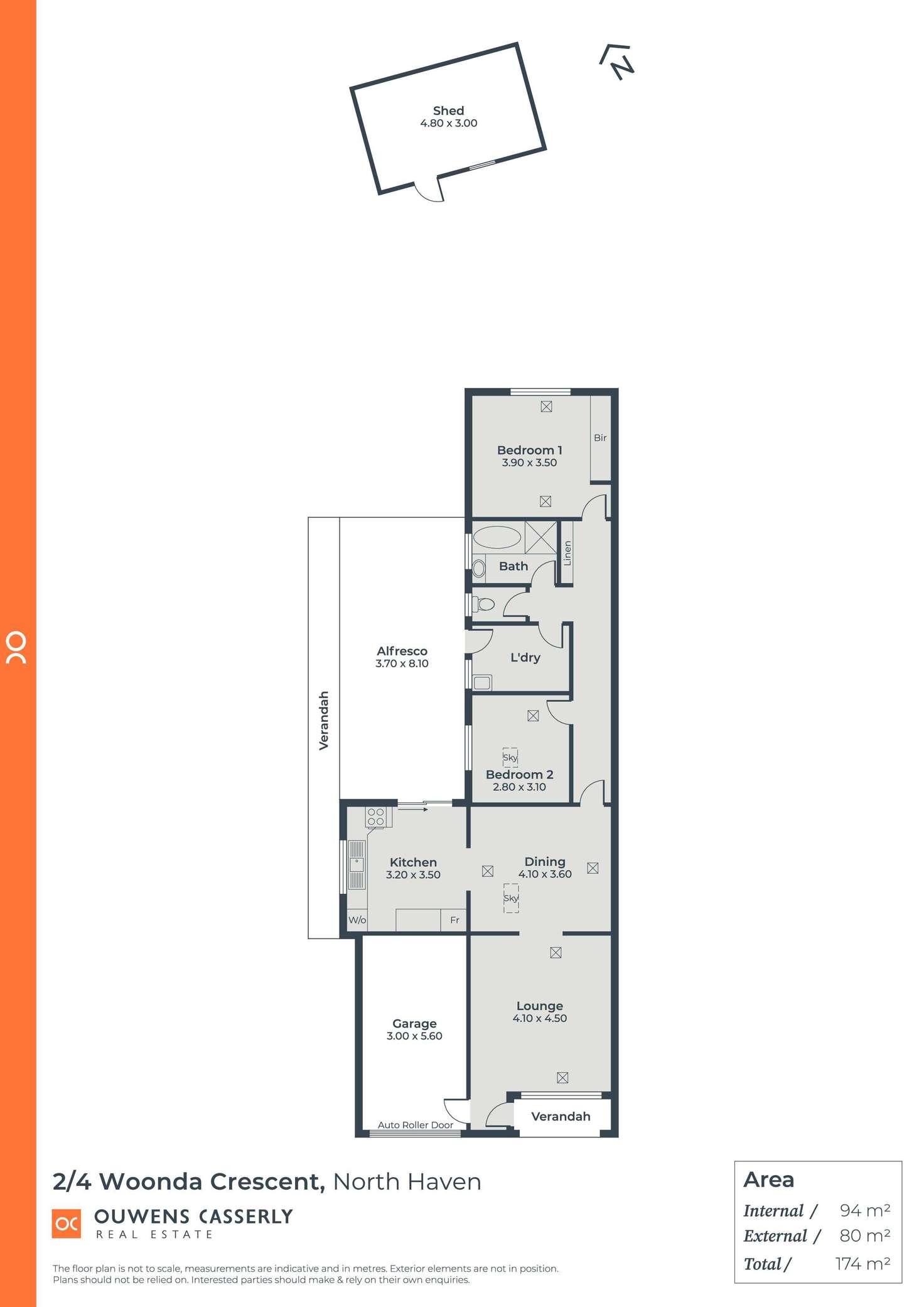 Floorplan of Homely house listing, 2/4 Woonda Crescent, North Haven SA 5018
