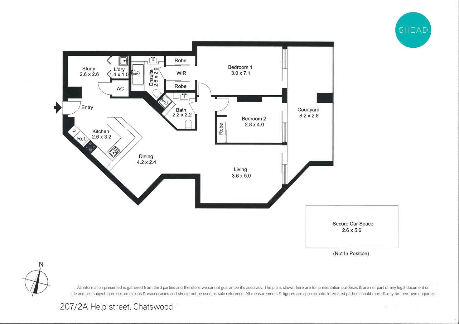 Floorplan of Homely apartment listing, 207/2A Help Street, Chatswood NSW 2067