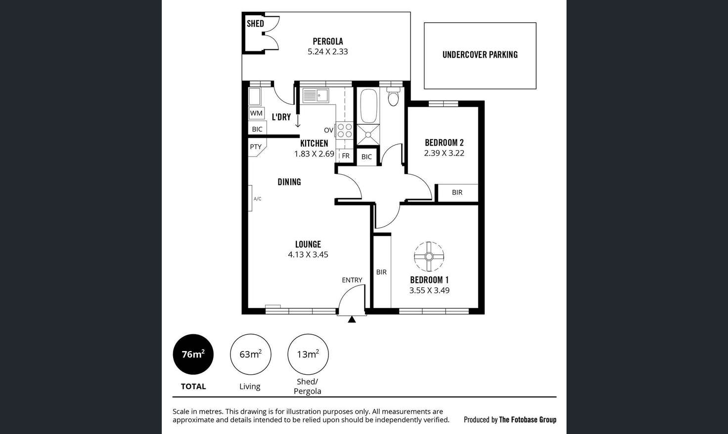 Floorplan of Homely unit listing, 2/65 Dudley Avenue, Daw Park SA 5041