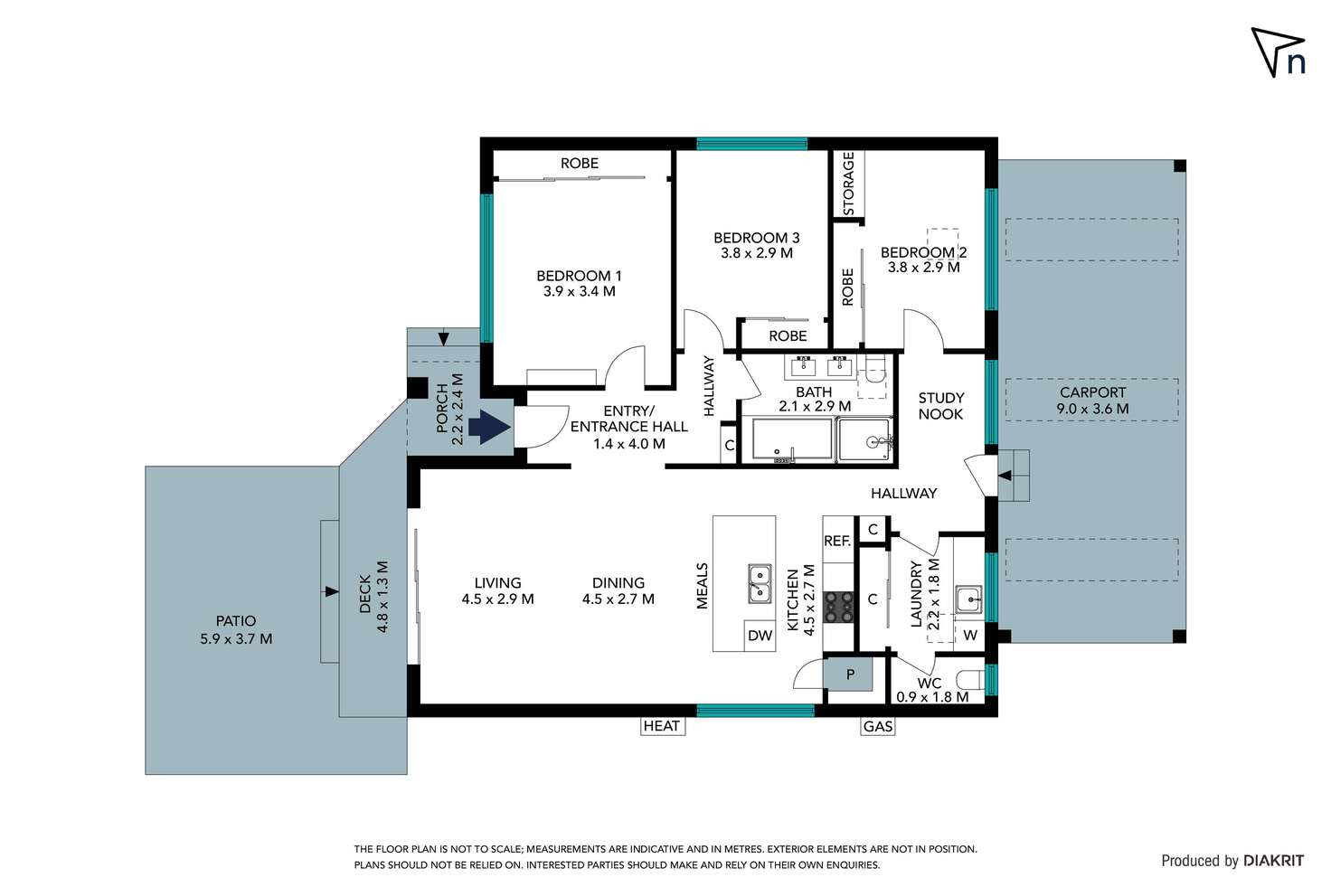 Floorplan of Homely unit listing, 1/30 Dundee Street, Reservoir VIC 3073
