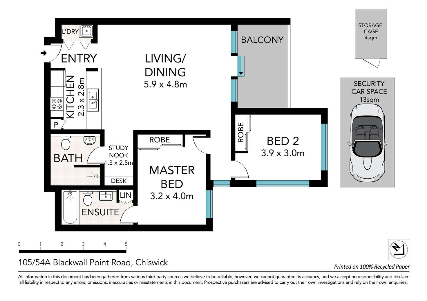 Floorplan of Homely apartment listing, 105/54A Blackwall Point, Chiswick NSW 2046