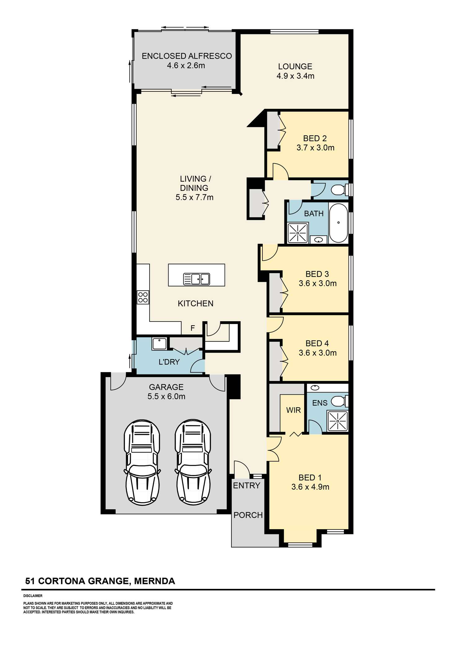 Floorplan of Homely house listing, 51 Cortona  Grange, Mernda VIC 3754