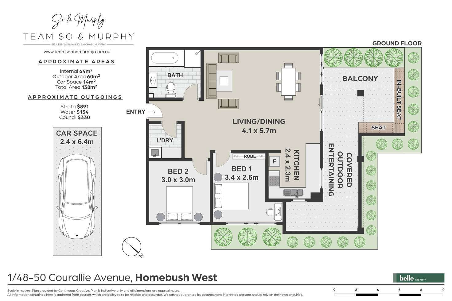 Floorplan of Homely apartment listing, 1/48-50 Courallie Avenue, Homebush West NSW 2140