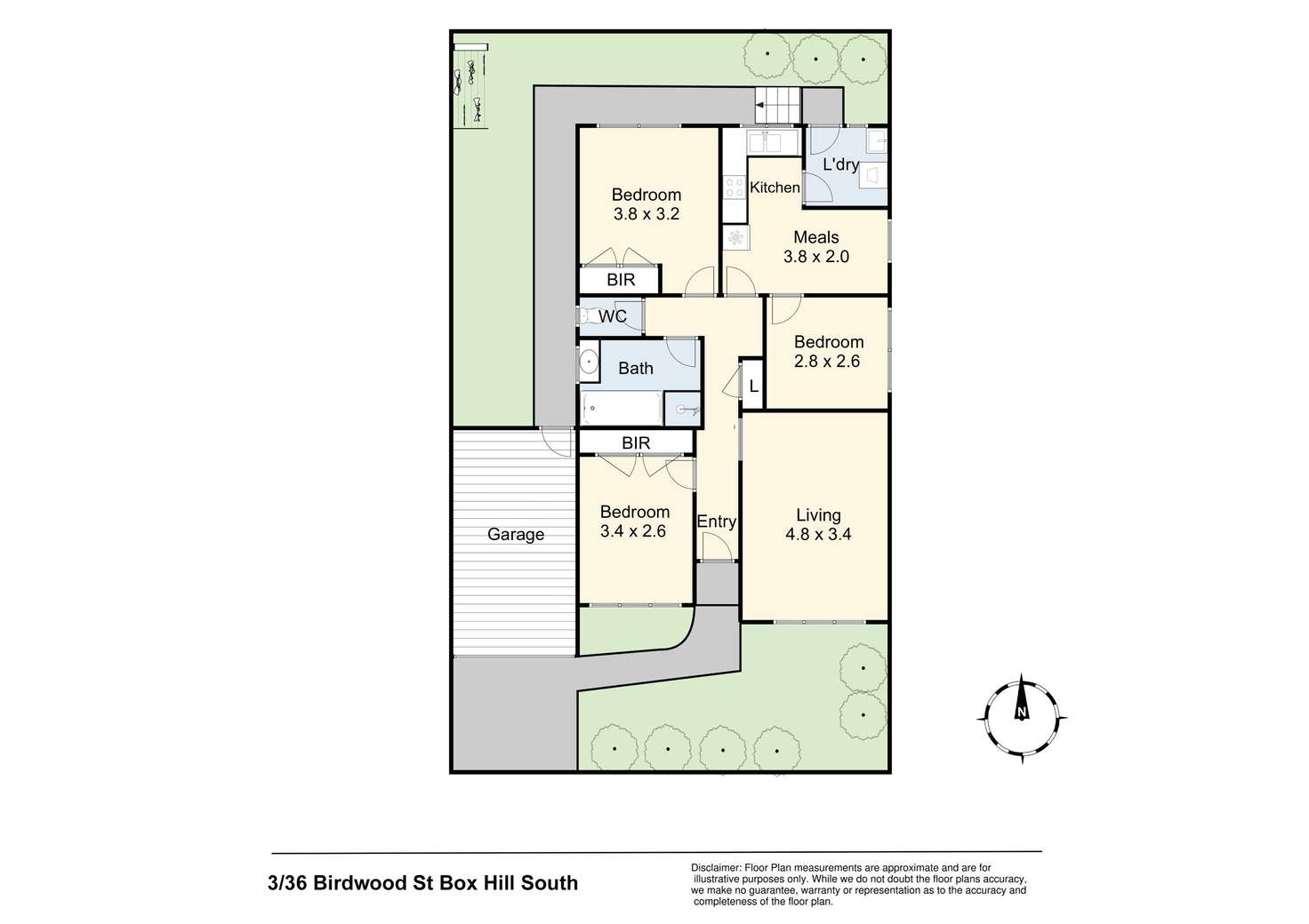 Floorplan of Homely unit listing, 3/36 Birdwood Street, Box Hill South VIC 3128