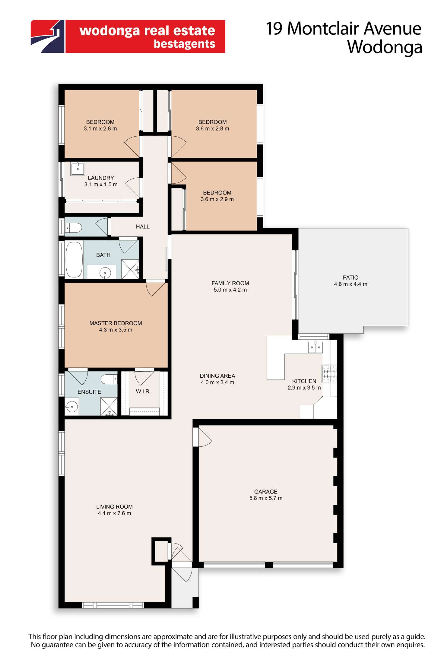 Floorplan of Homely house listing, 19 Montclair Avenue, Wodonga VIC 3690