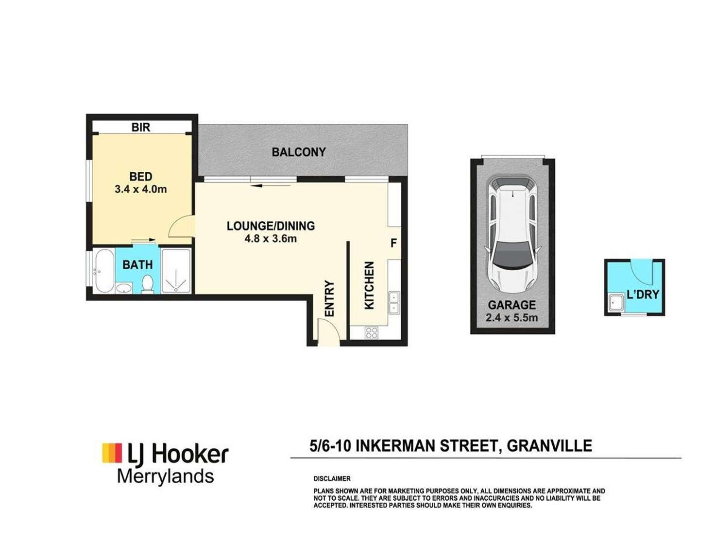 Floorplan of Homely unit listing, 5/6-10 Inkerman Street, Granville NSW 2142
