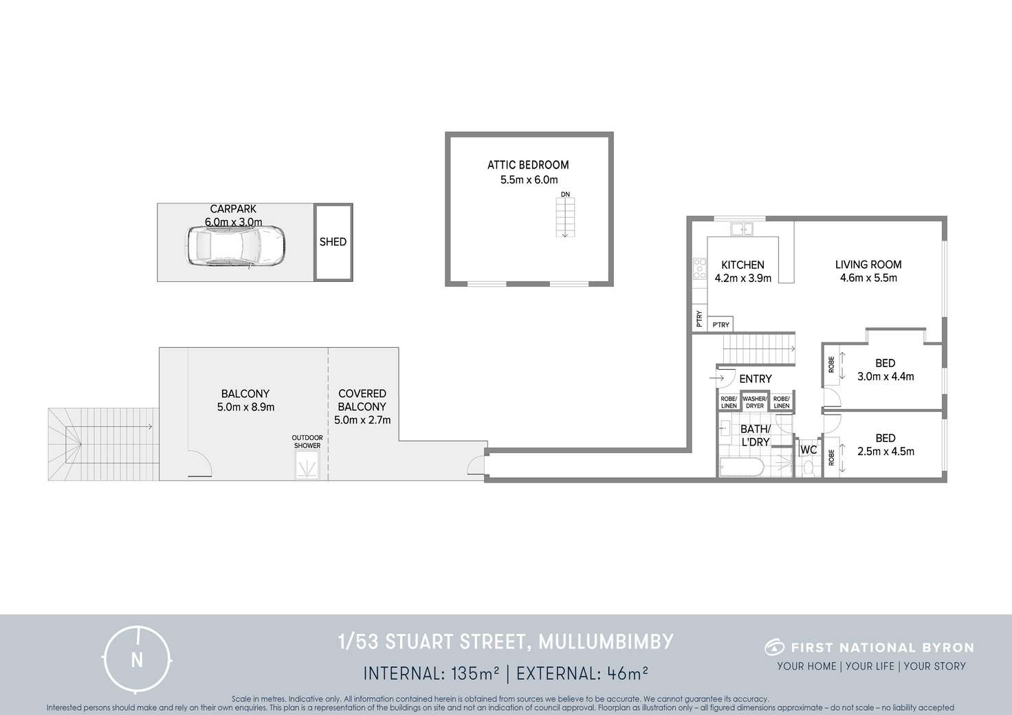 Floorplan of Homely unit listing, 1/53 Stuart Street, Mullumbimby NSW 2482