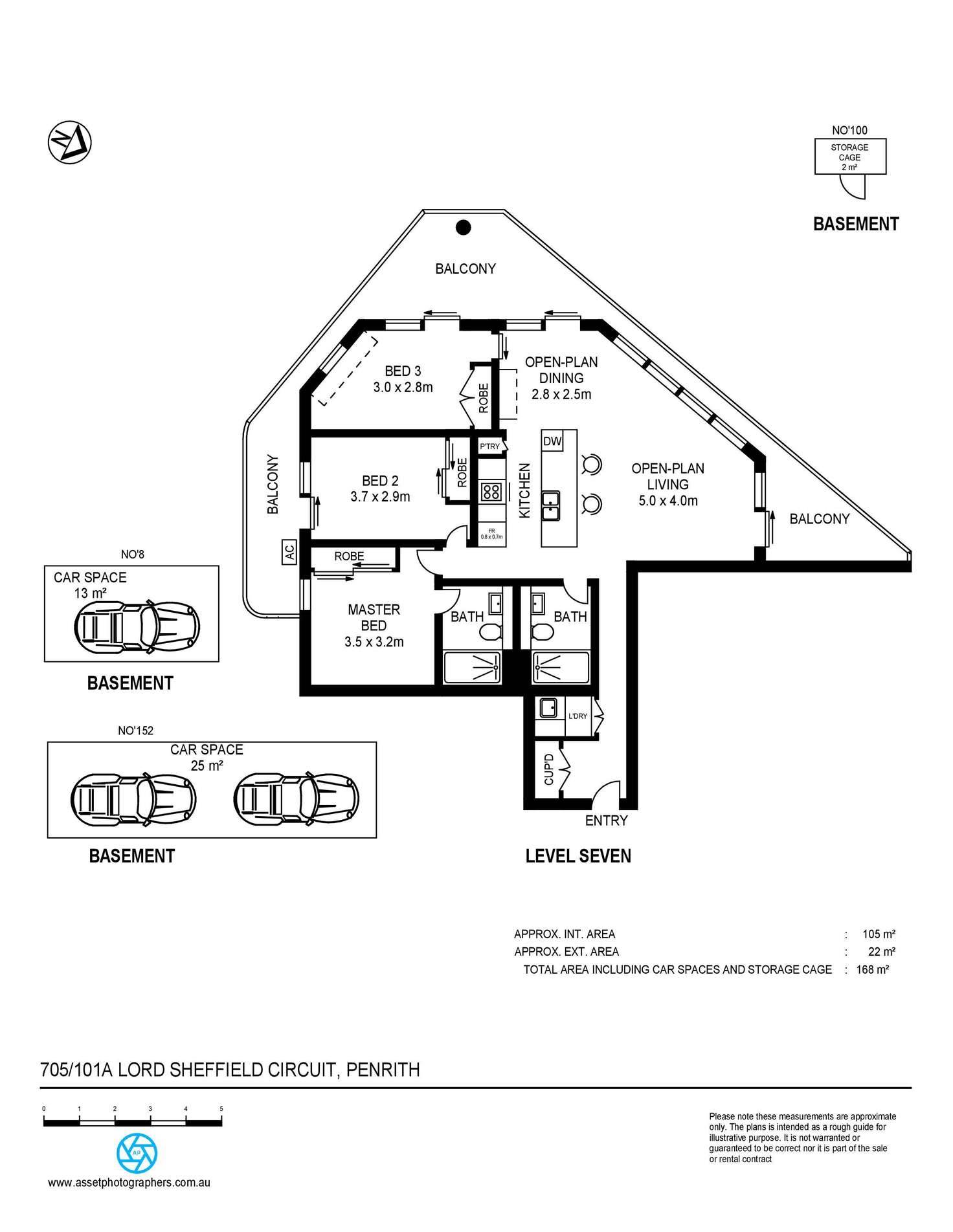 Floorplan of Homely apartment listing, 705/101A Lord Sheffield Circuit, Penrith NSW 2750