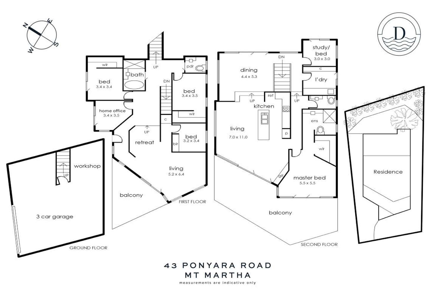 Floorplan of Homely house listing, 43 Ponyara Road, Mount Martha VIC 3934