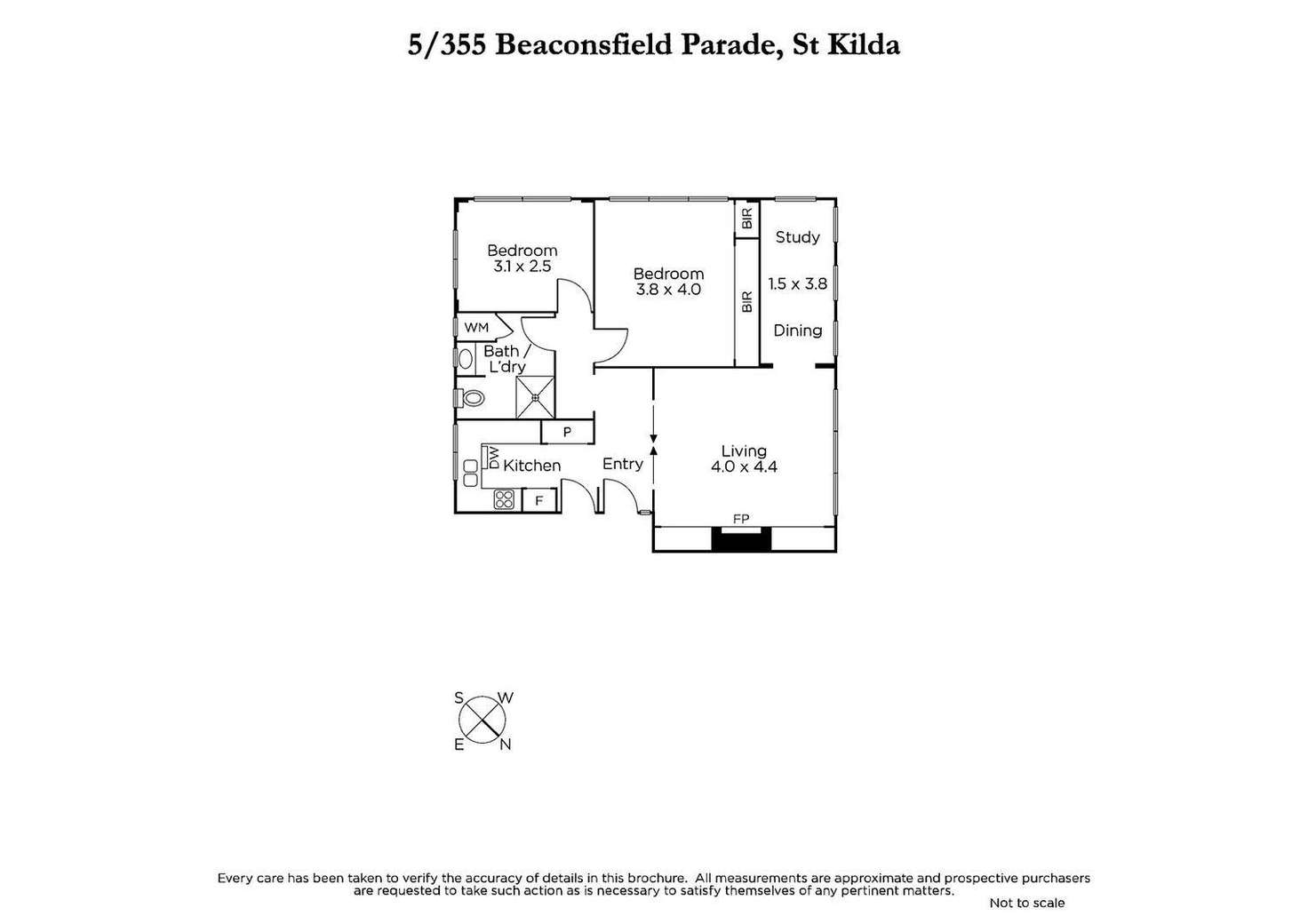 Floorplan of Homely apartment listing, 5/355 Beaconsfield Parade, St Kilda West VIC 3182