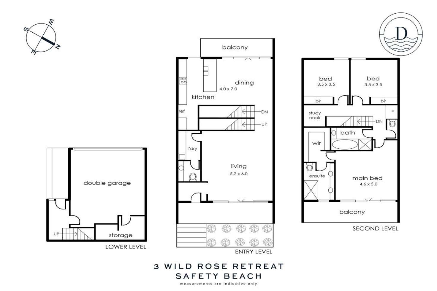 Floorplan of Homely townhouse listing, 3 Wild Rose Retreat, Safety Beach VIC 3936