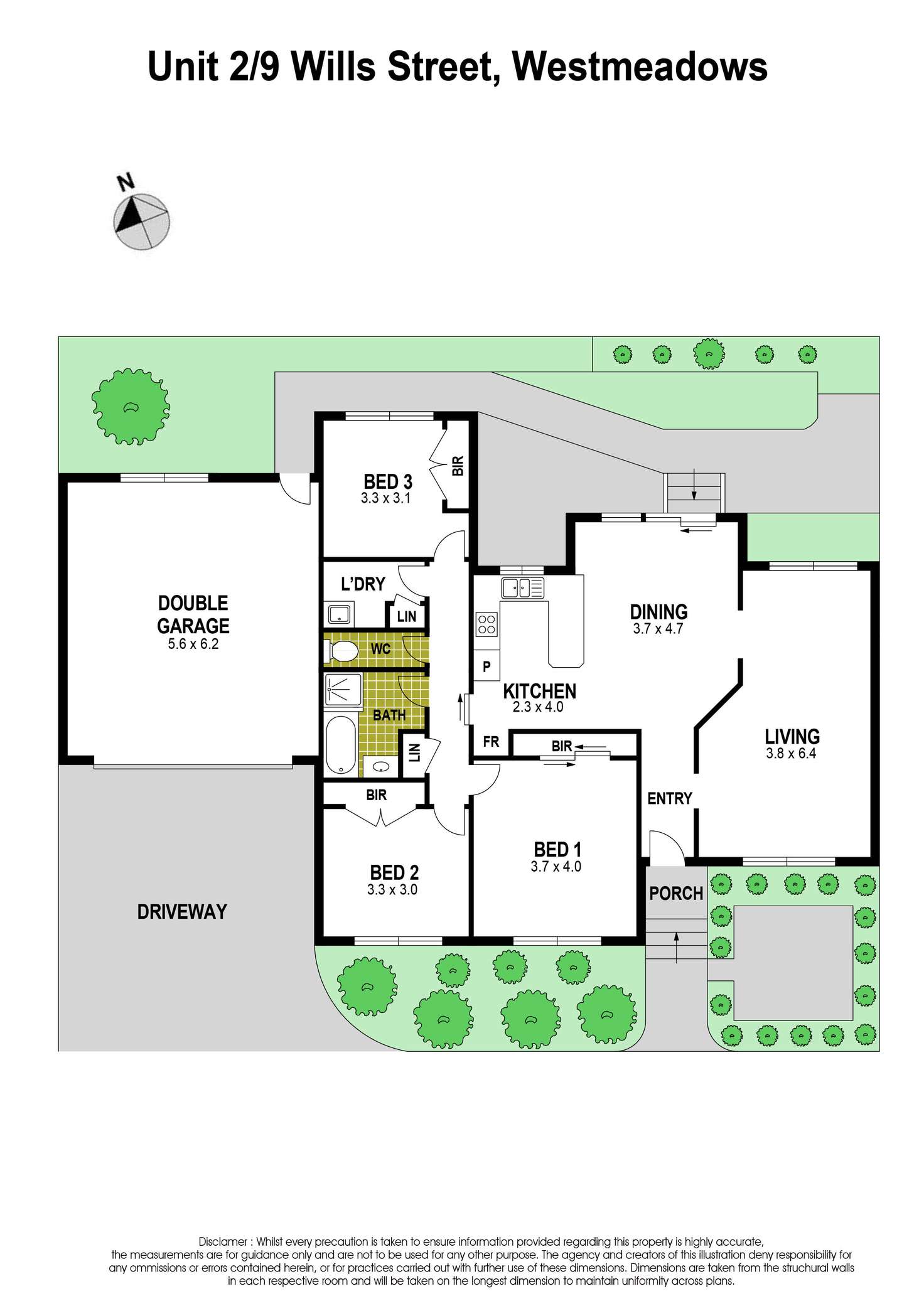 Floorplan of Homely unit listing, 2/9 Wills Street, Westmeadows VIC 3049