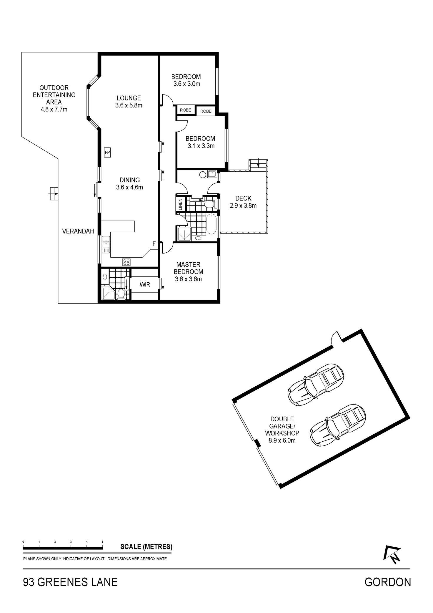 Floorplan of Homely house listing, 93 Greenes Lane, Gordon VIC 3345